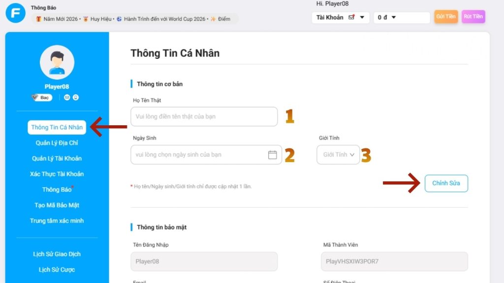 Complete the Required Personal Information Fields